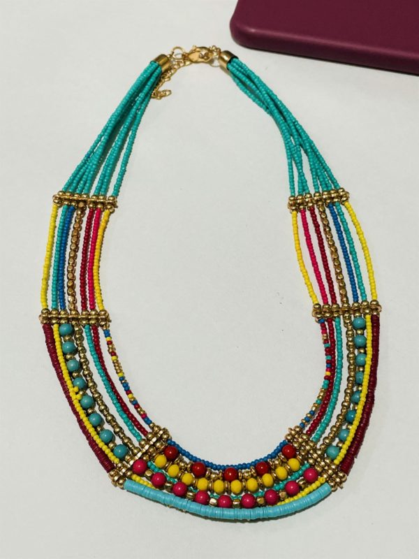 ReRe Blue Multi-Strand Beaded Necklace – ReRe Jewelry