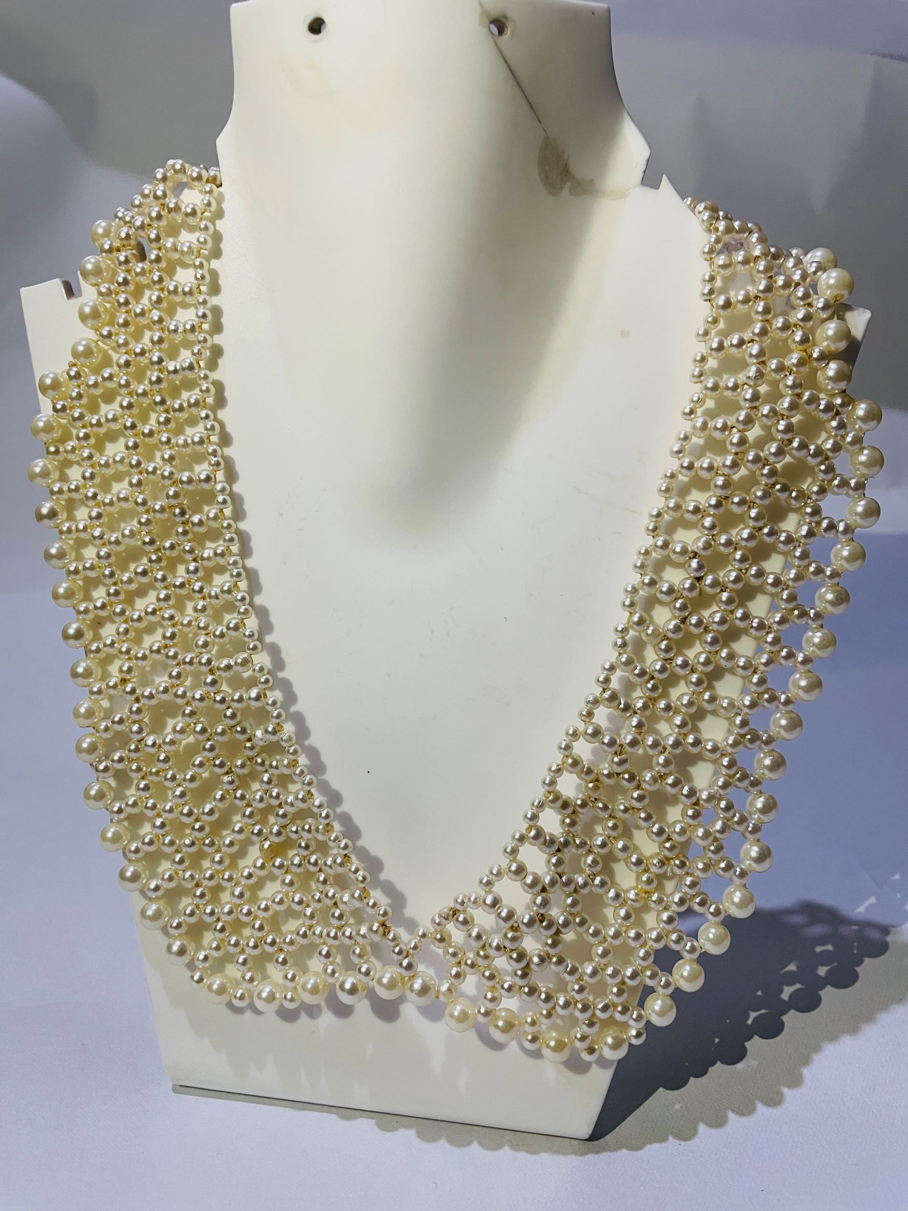 Handmade Princess Pearl Beaded Collar Bone Necklace | Classy And ...